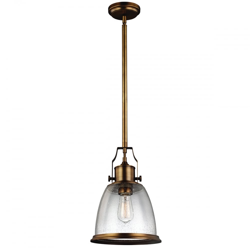 Hobson Medium Pendant Aged Brass 1 Light Medium Pendant