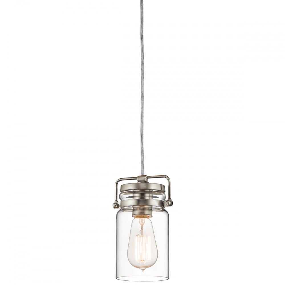 Brinley Mini Pendant Brushed Nickel 3 Light Light Mini Pendant