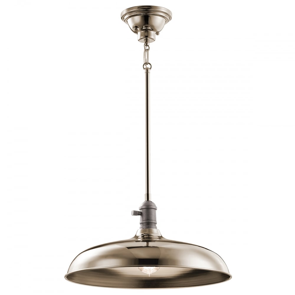 Cobson 1lt Pendant/Semi Flush  Polished Nickel 1 Light Pendant/Semi Flush