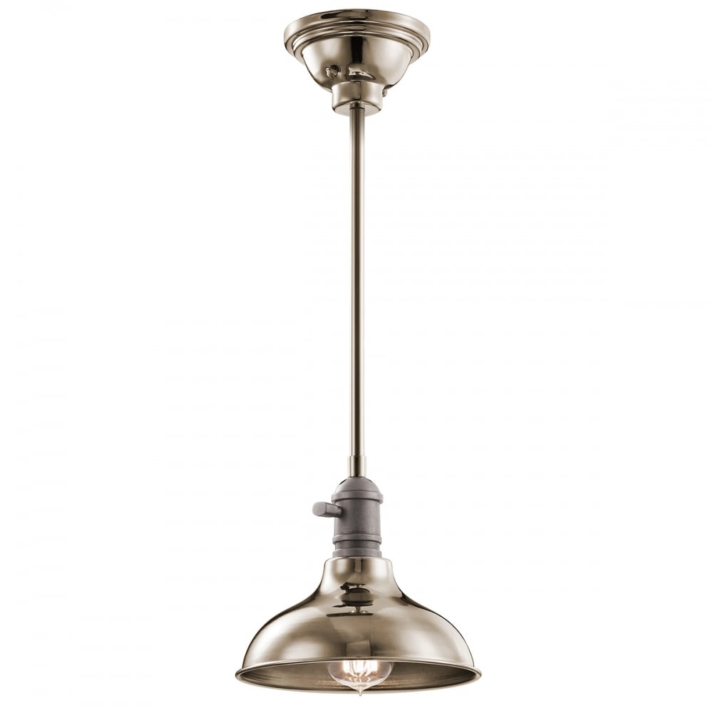 Cobson 1lt Mini Pendant/Wall  Polished Nickel 1 Light Mini Pendant/Wall