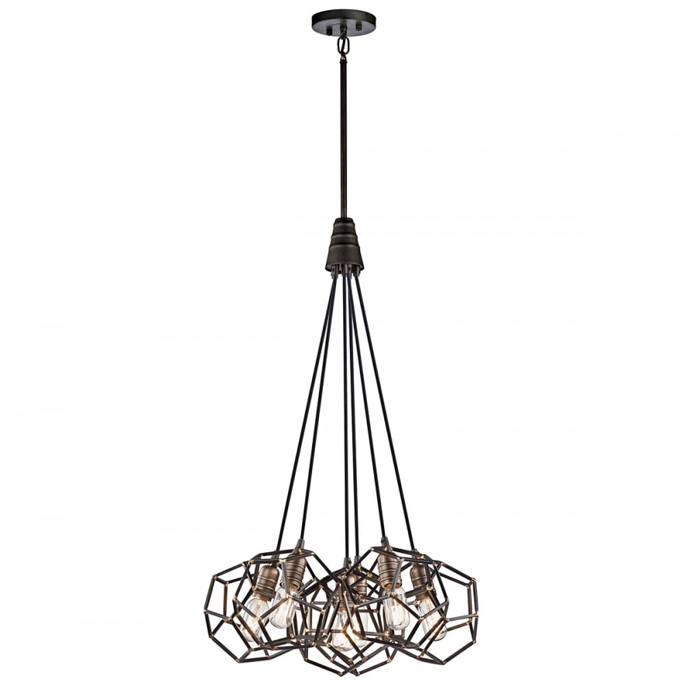 Rocklyn 6 Light Chandelier Raw Steel 6 Light Chandelier