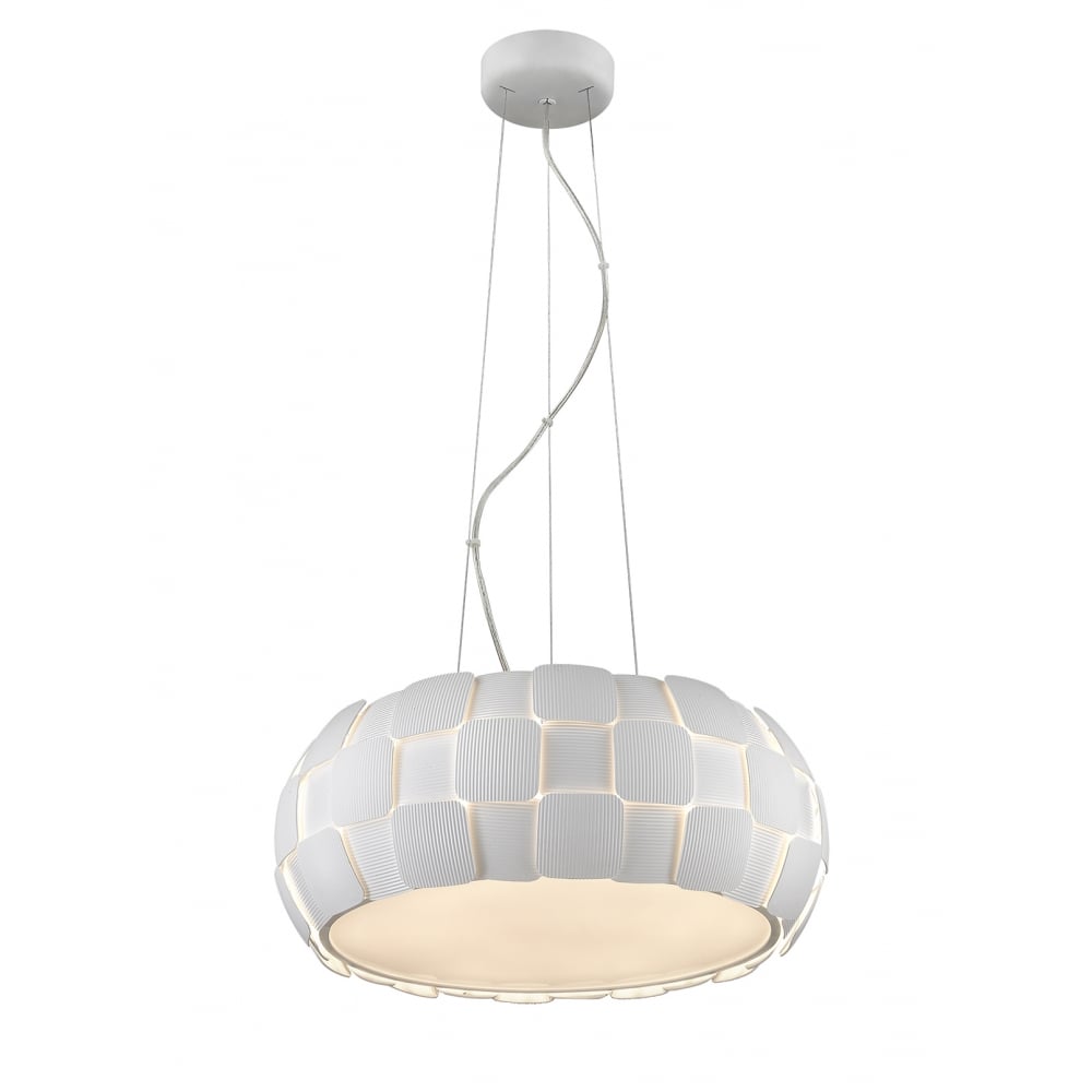 Brigitte White 6 Bulb Chandelier, 54cm