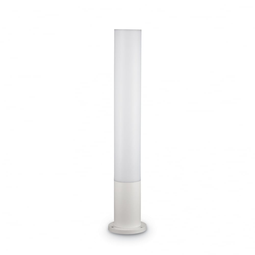 Edo Tubular Garden IP44 Post Light White