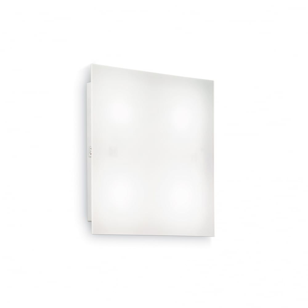 Flat Minimalist Modern White Wall Light Square Plate, 30cm