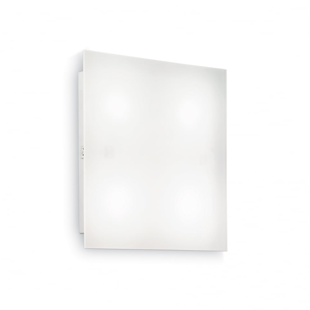 Flat Minimalist Modern White Wall Light Square Plate, 40cm