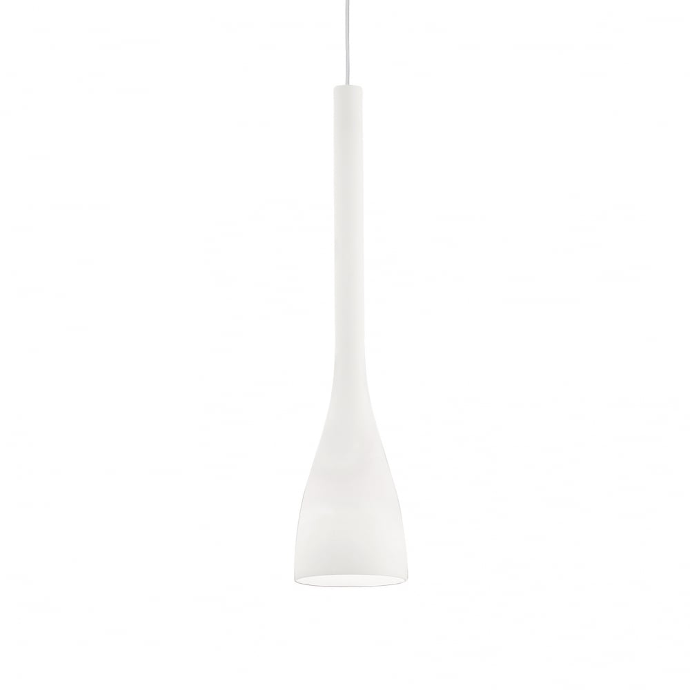 Champagne Flut Shaped Island Pendant Drop, White