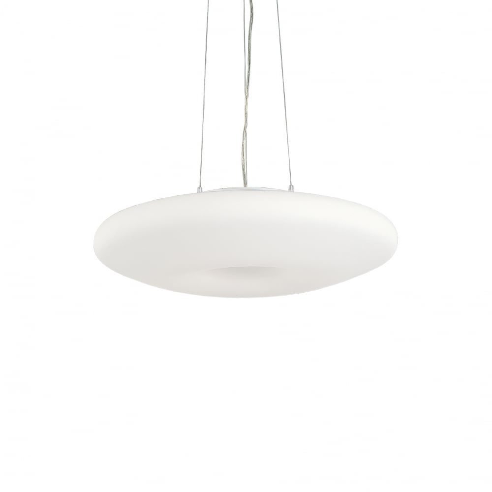 Glory Modern White Round Disc Ceiling Pendant