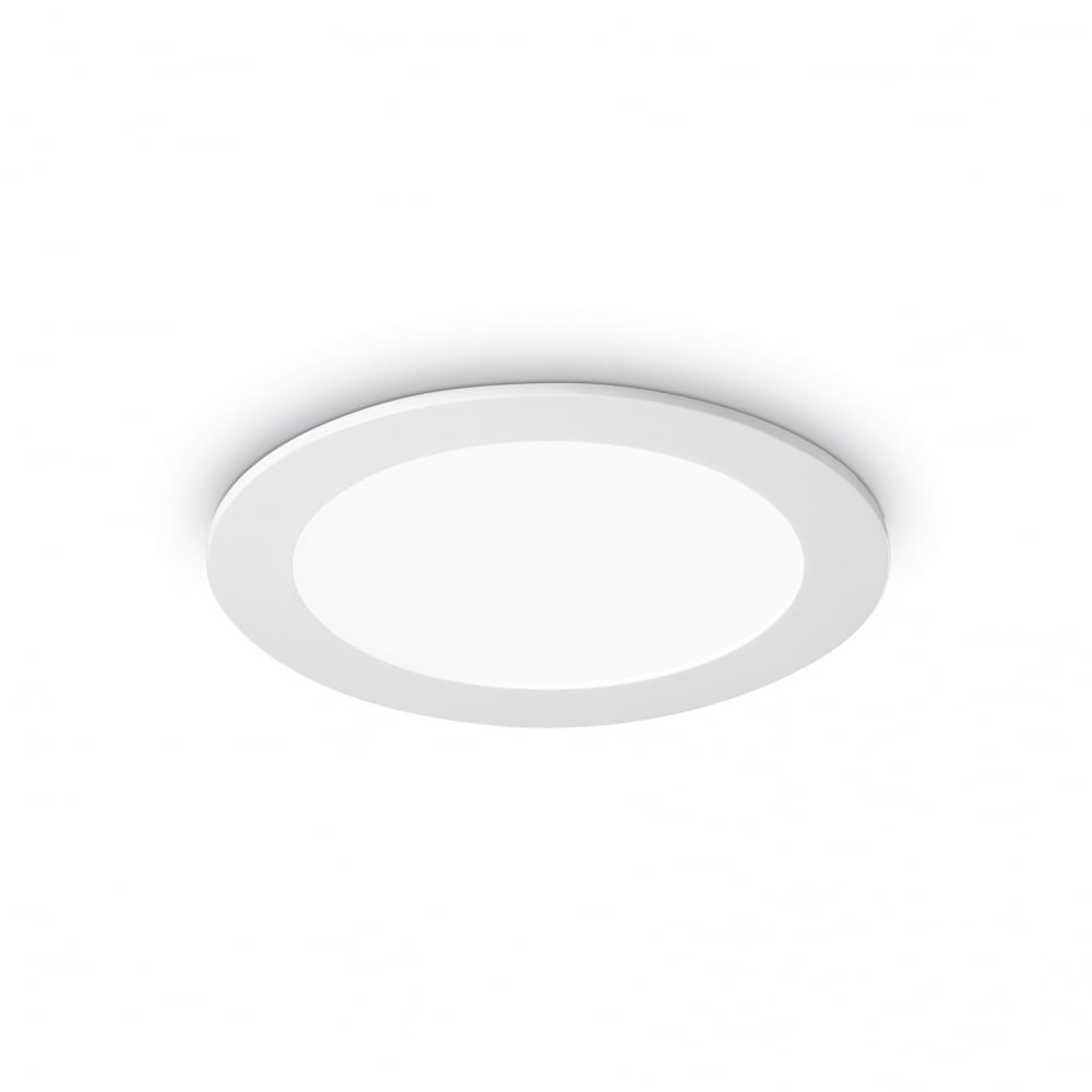 Groove Zen White Semi Flush Circular Ceiling Light 3000k