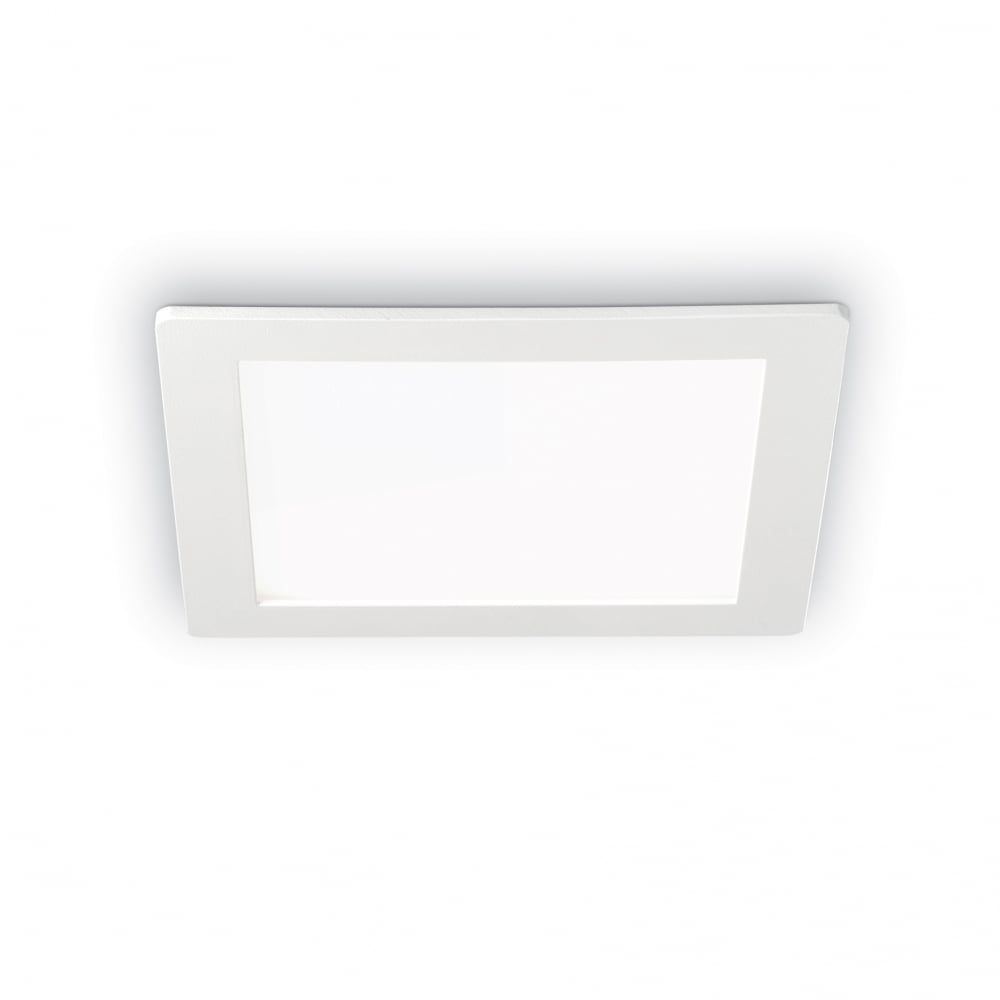 Groove Zen White Semi Flush Square Intergrated LED Ceiling Light