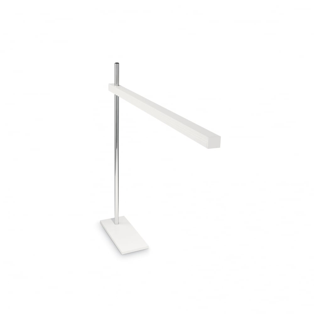 Gru Modern Chrome and White Integrated LED Desk Light