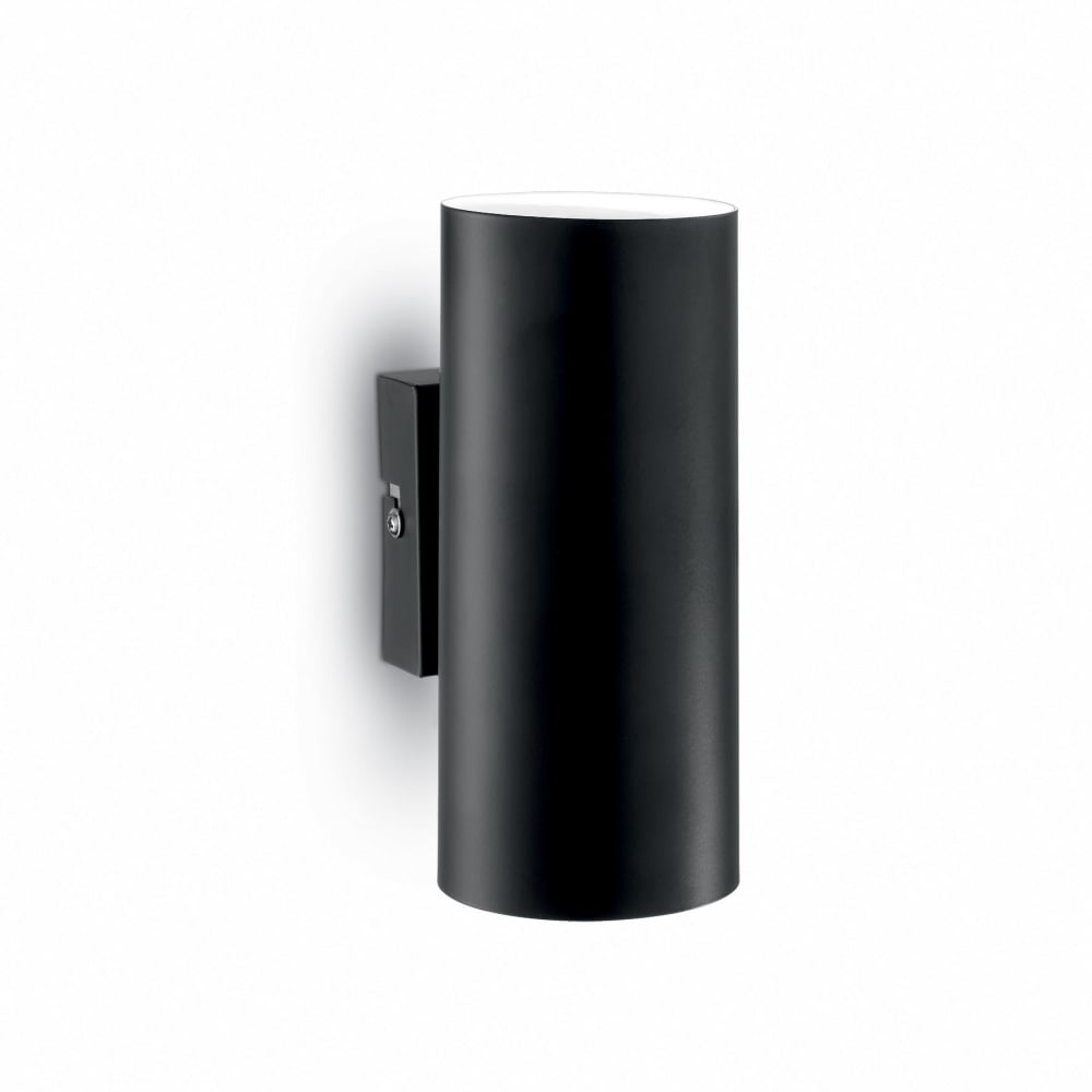 Matt Black Modern Up Down Outdoor Cylinder Wall Light