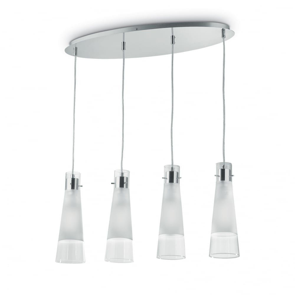 Kuky Clear 4 Bulb Pendant Light