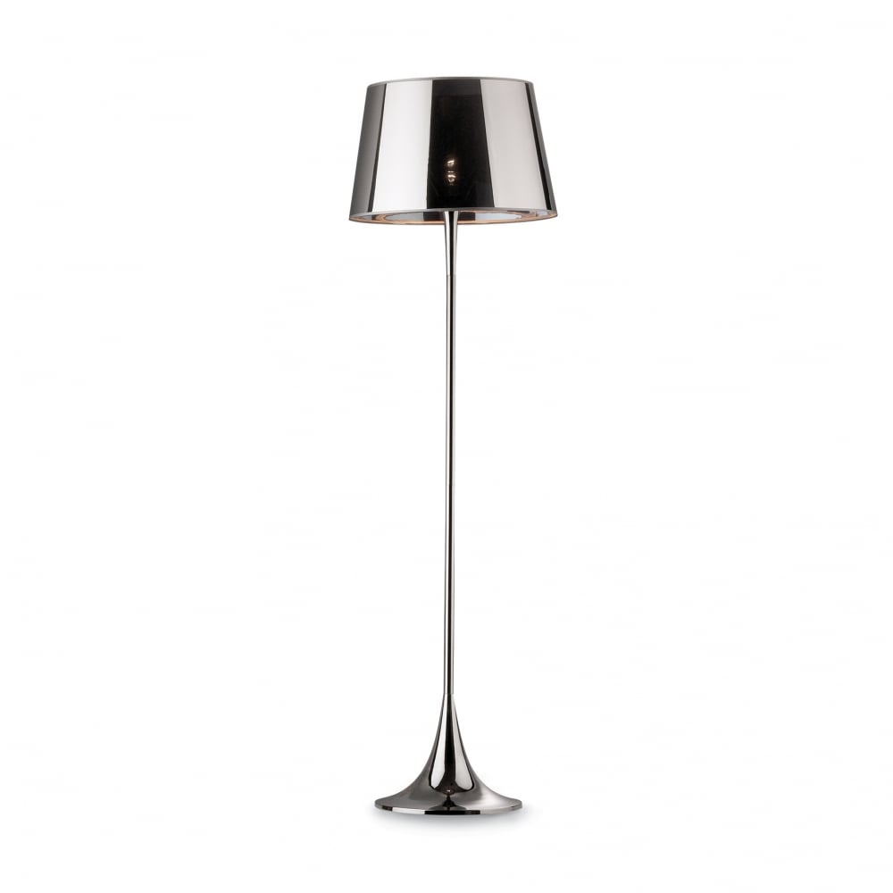 London Designer Mirrored Chrome Floor Lamp