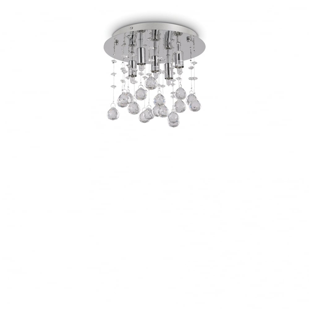 Moonlight Chrome 5 Bulb Ceiling Light