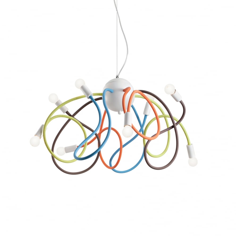 Multiflex Modern Design 8 Bulb Pendant Light - Multi-Colour