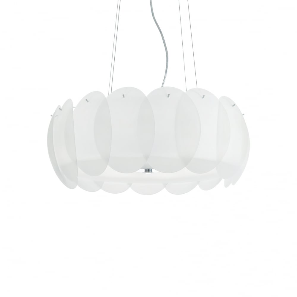 Ovalino 8 Bulb Pendant Light White