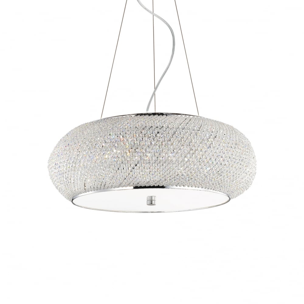 Pasha 10 Bulb Pendant Light Chrome