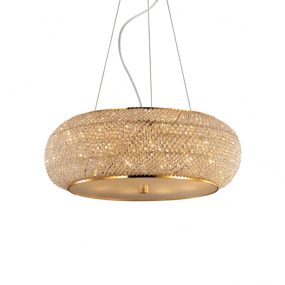 Pasha 10 Bulb Pendant Light Gold