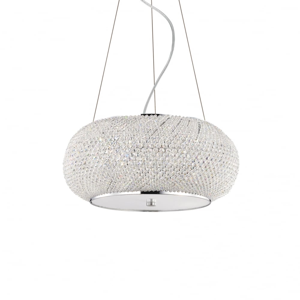 Pasha 6 Bulb Pendant Light Chrome