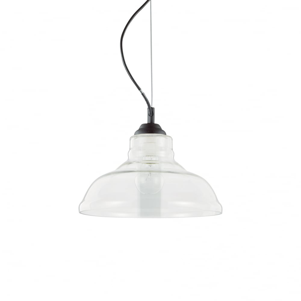 Bistro Single Pendant Light Plate Transparent