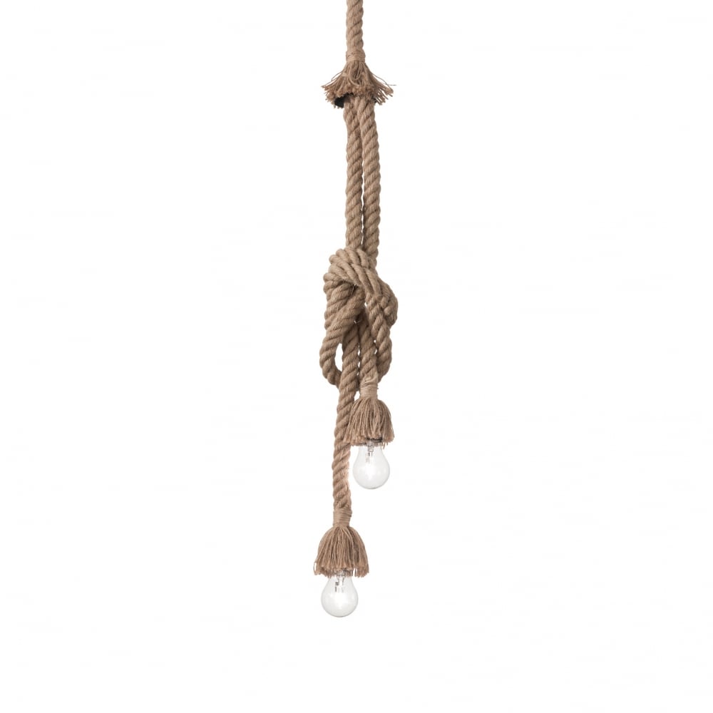 Canapa 2 Bulb Vintage Sailor Style Ceiling Rope Light