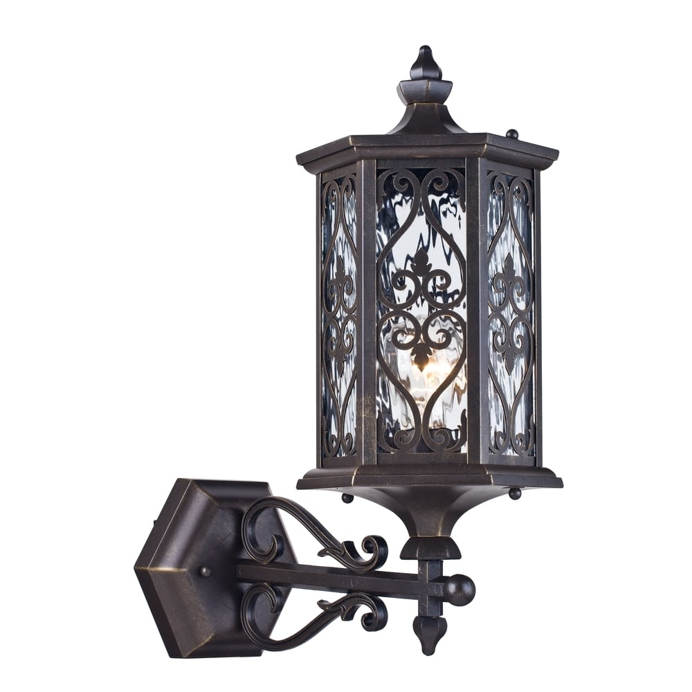 Canal Grande Outdoor Wall mounted coach lantern, Bronze