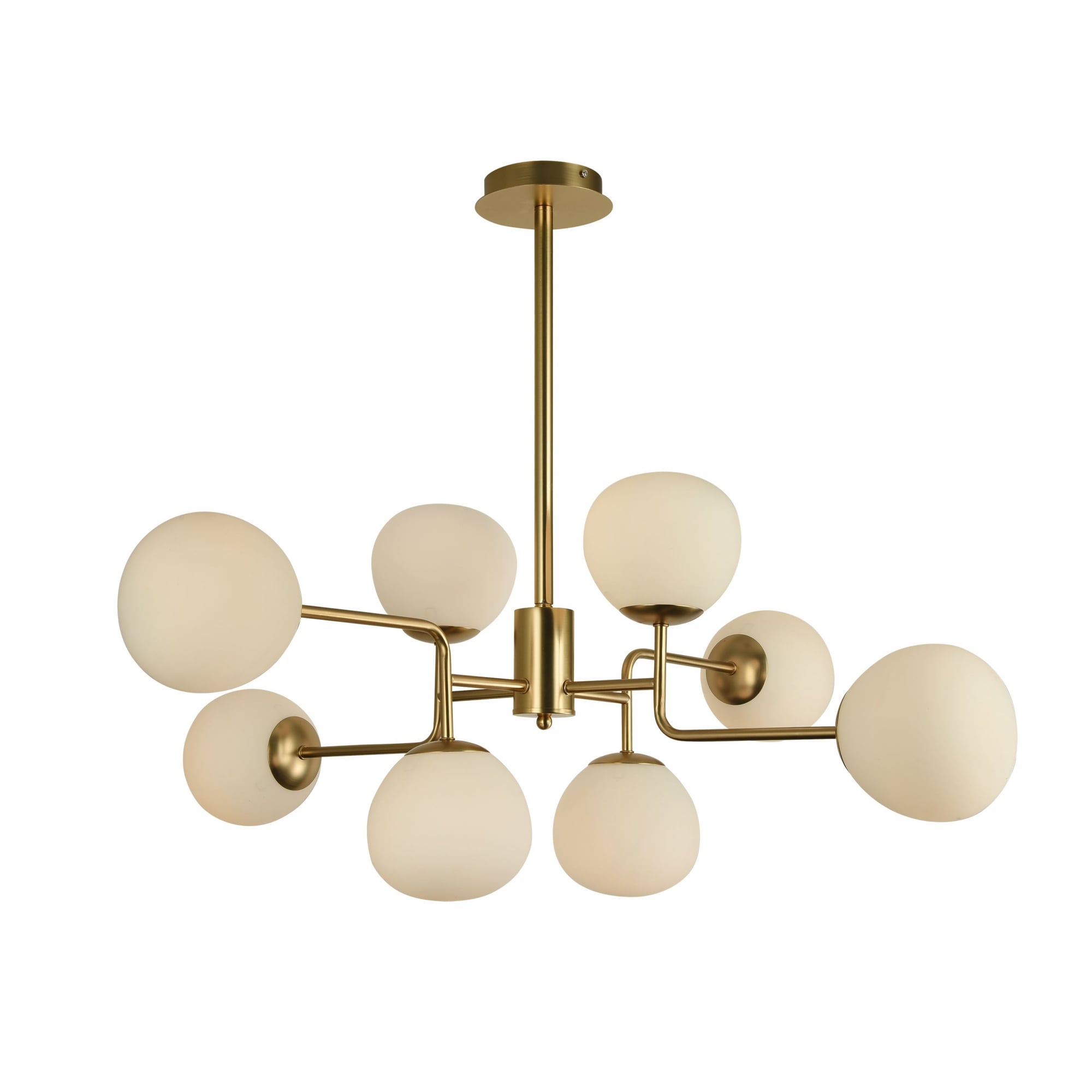 Erich Modern Chandelier, Cream Gold