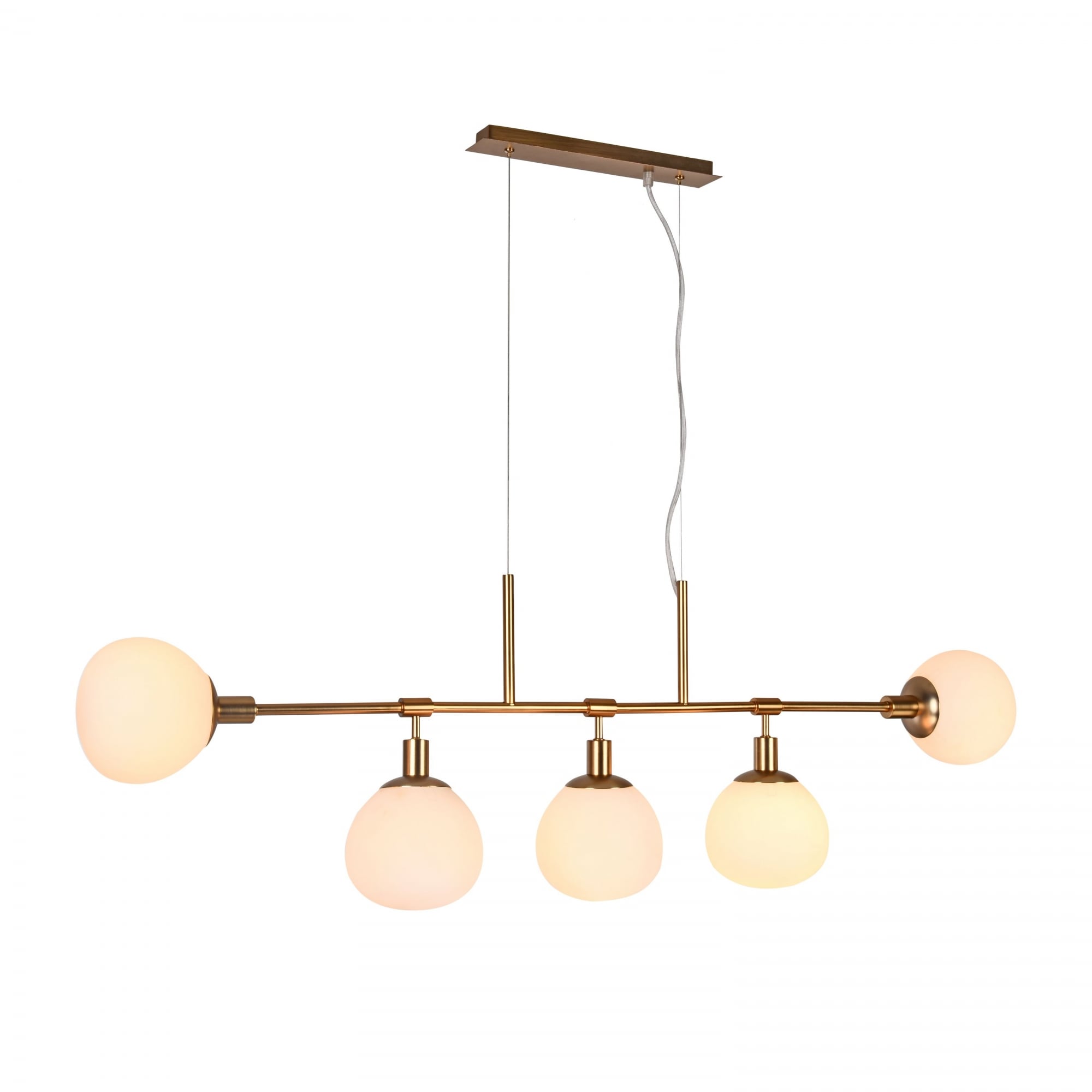 Erich Modern Pendant, Cream Gold