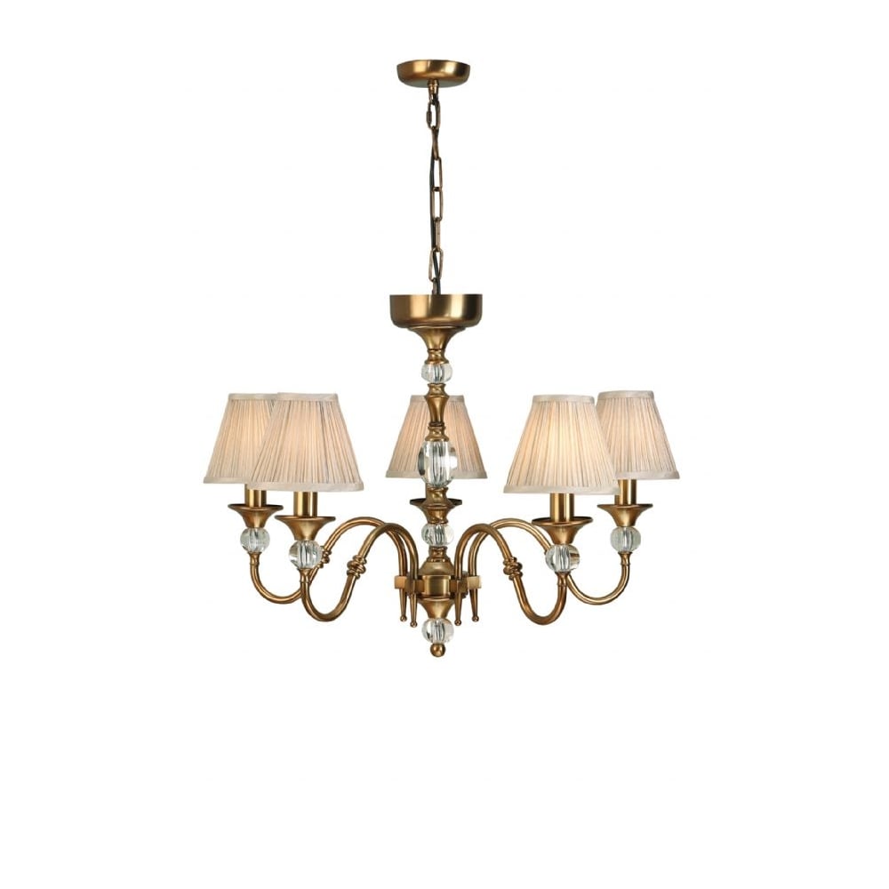 Antique Brass Polina 5 Light Classic Chandelier