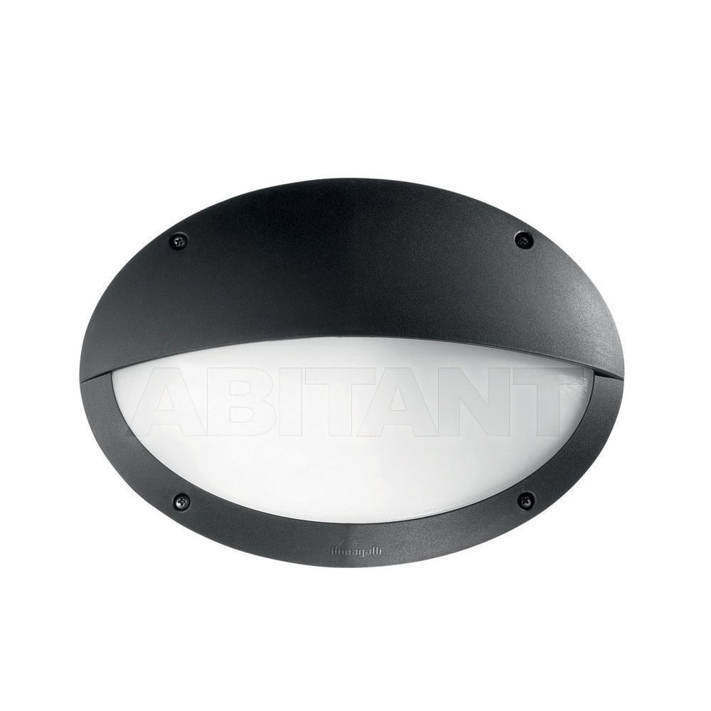 Maddi Single Black Oval Wall Bulkhead, Outdoor Eyelid Light