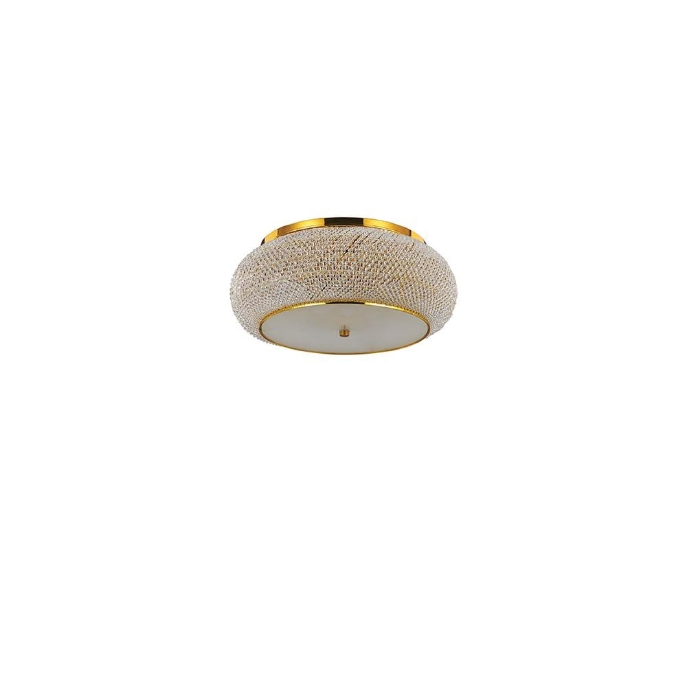 Pasha' Gold 10 Bulb Ceiling Light