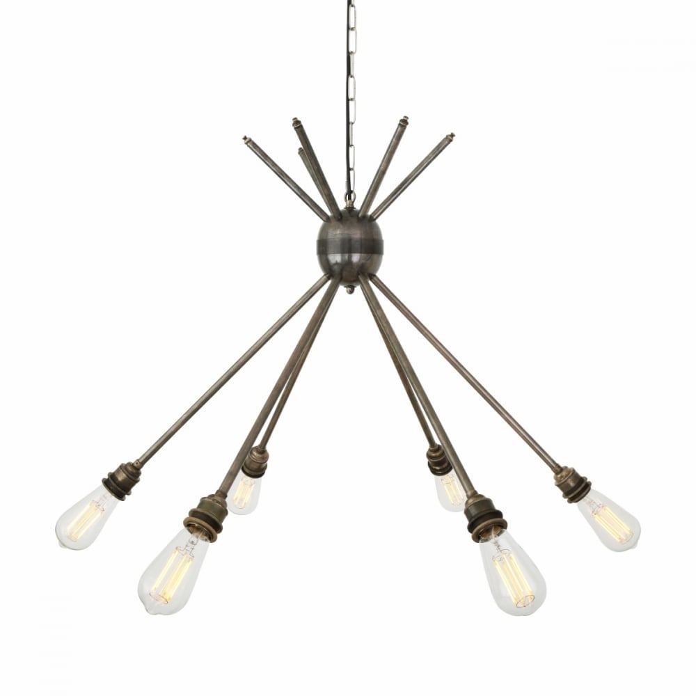 Kyoto Industrial Retro 6 Rods Ceiling Chandelier