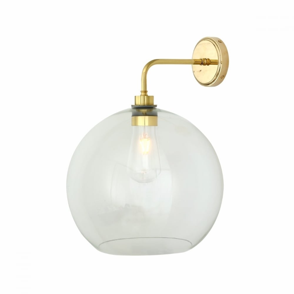 Leith Glass Ball Outdoor Wall Light Glass Globe Shade