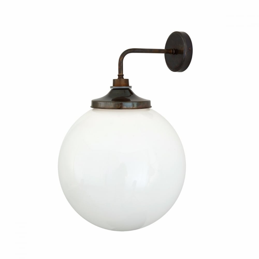 Pelagia Antique Steel Glass Ball Wall Light