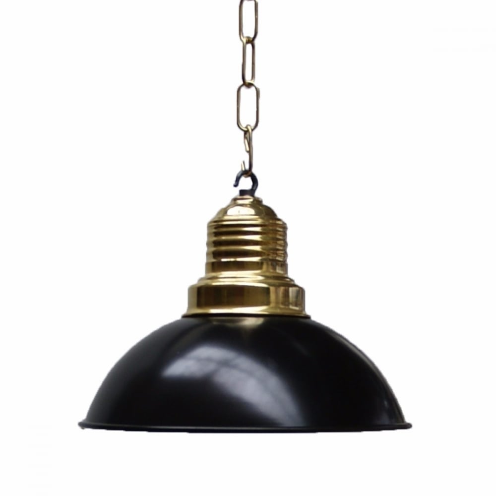 Abele Factory Pendant Black with Brass Top