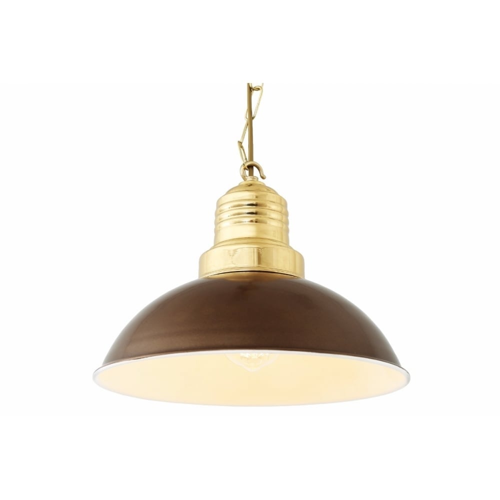 Abele Factory Pendant Black with Brass Top