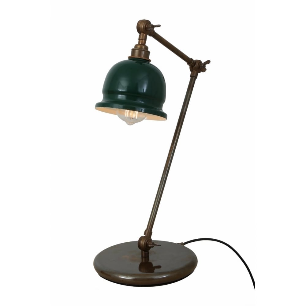 Nico Table Lamp, Antique Brass & Black Shade