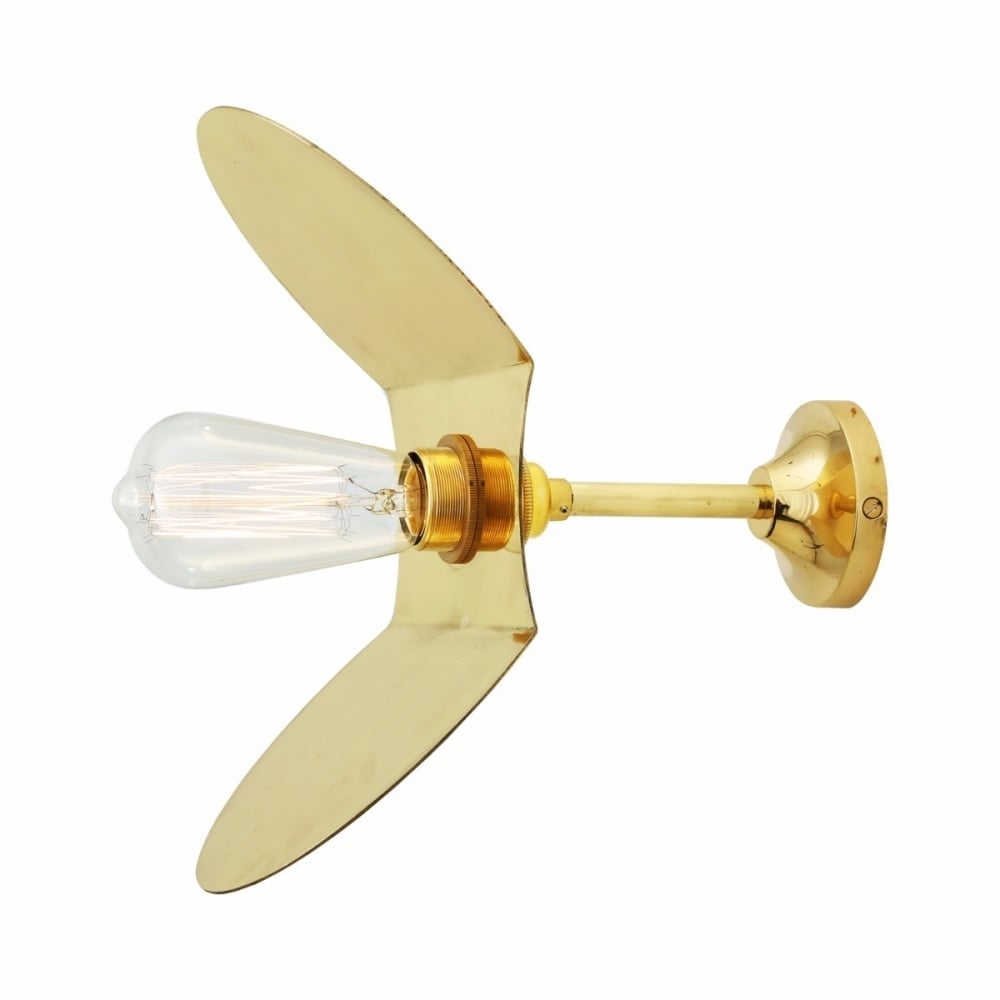 Dodoma Wall Light, Polished Brass