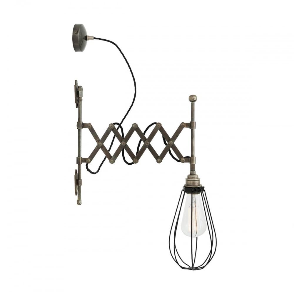 Wall Light Antique Brass & Bronze Cage