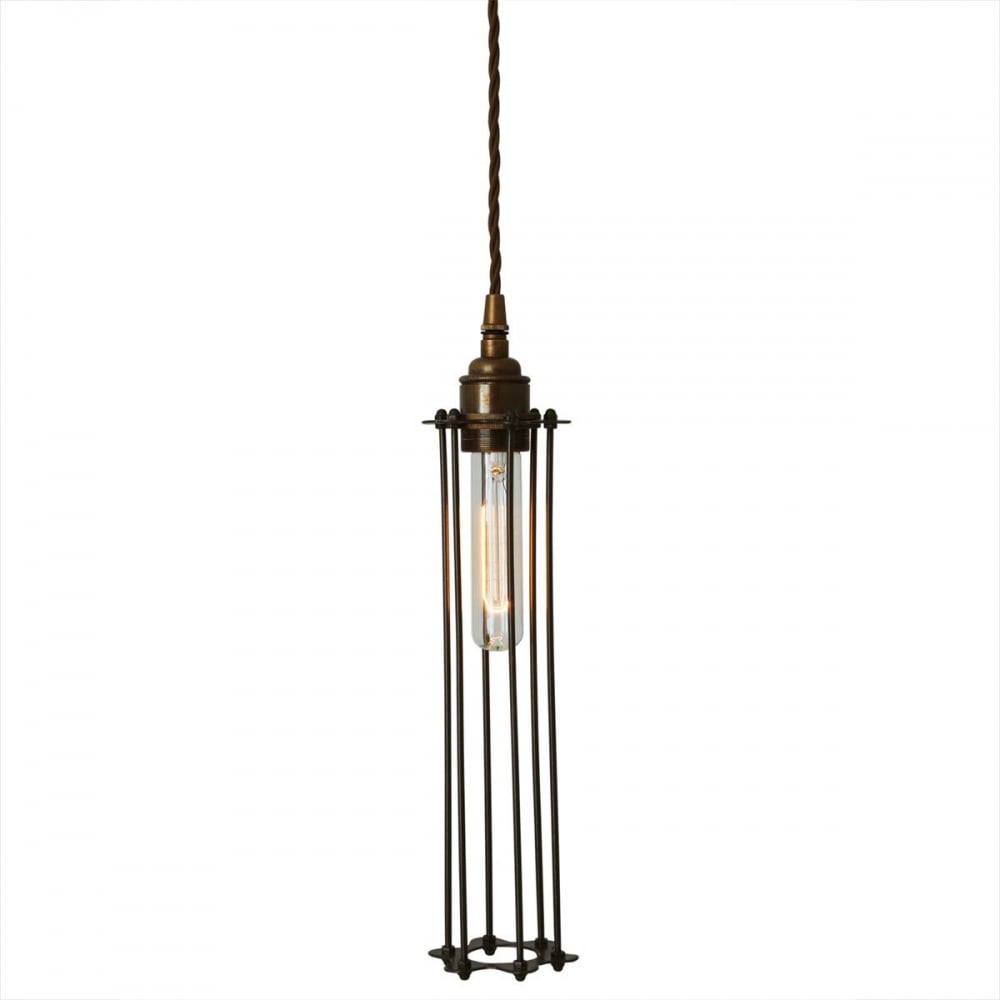 Beirut Pendant, Antique Brass & Bronze Cage