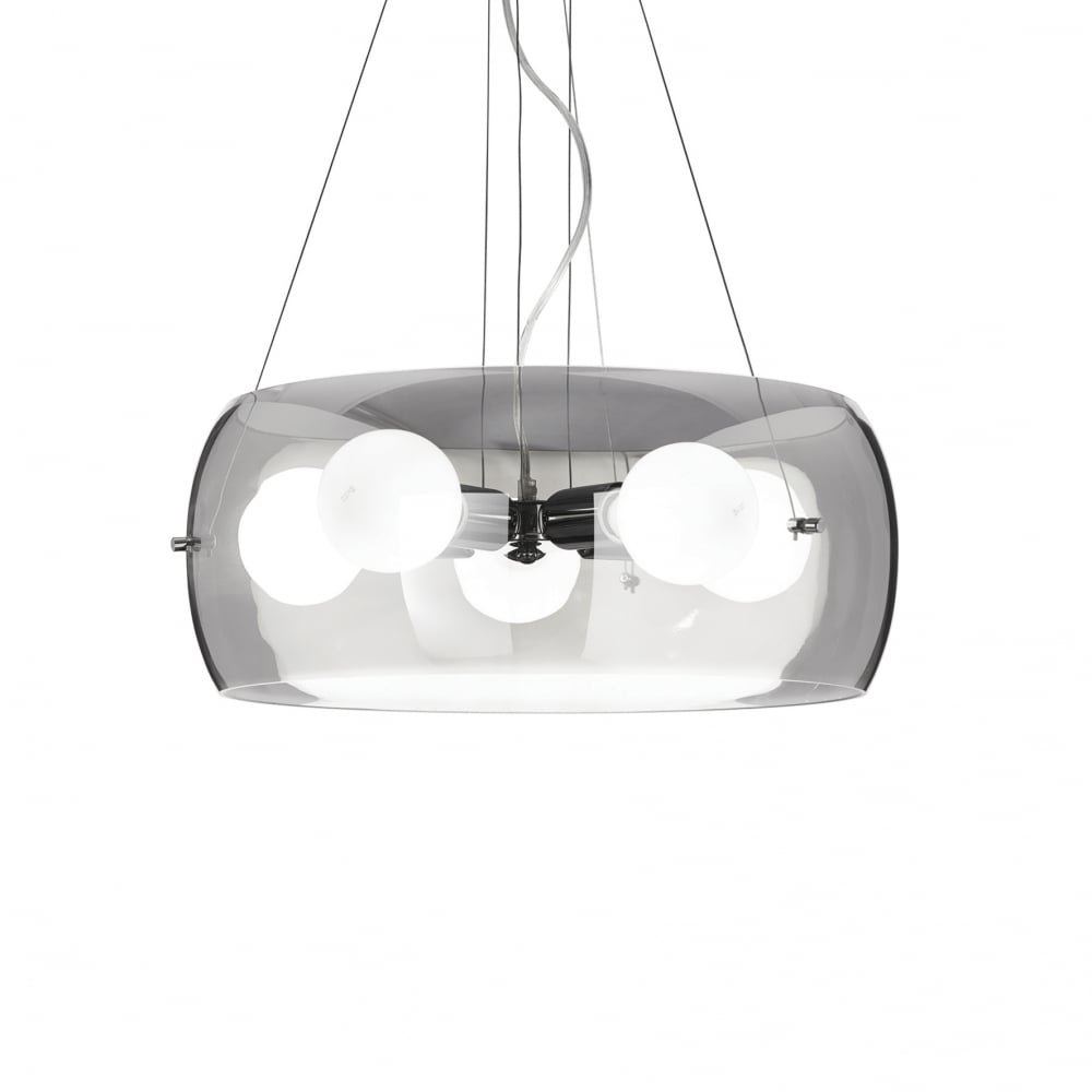 Audi 5 Globe Pendant with Smoked Glass Bowl Cover