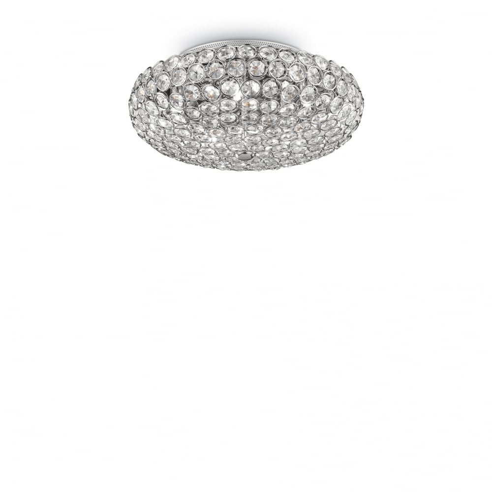 King 5 Bulb Chrome Ceiling Light