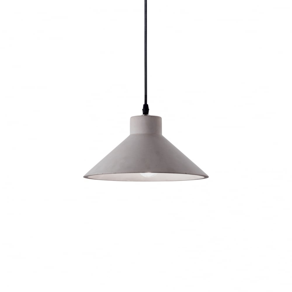 Oil 6 Single Pendant Light Cement Stone