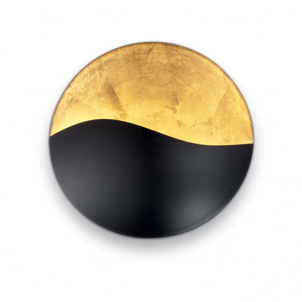 Sunrise 4 Bulb Black and Gold Wall Lamp