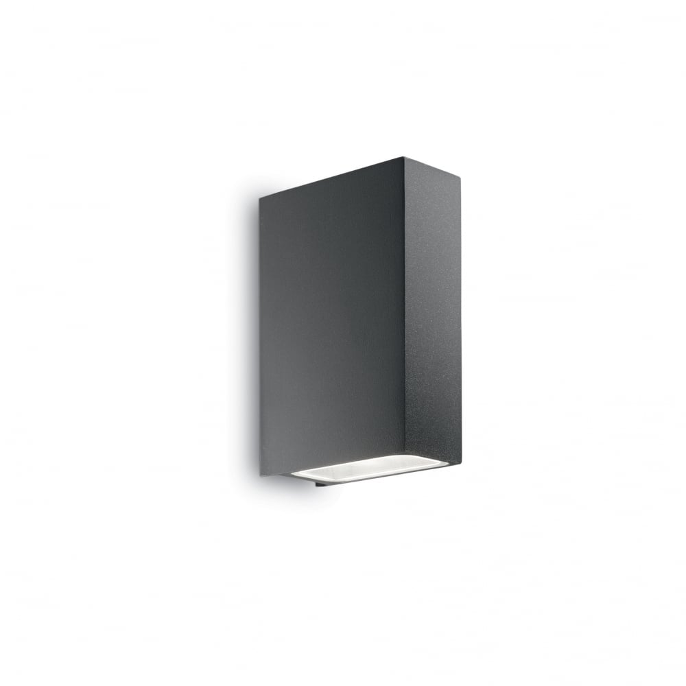 Tetris Square Graphite Wall Light, Up Down