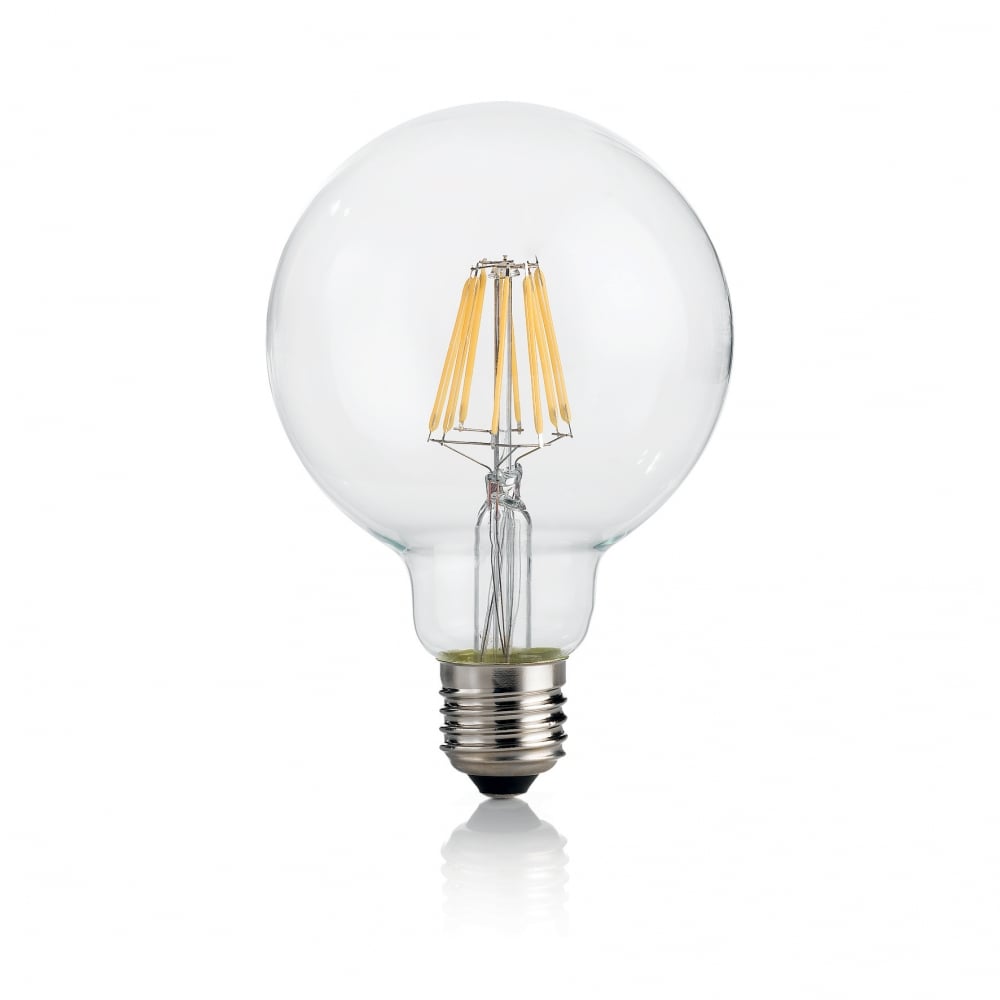 Light Bulb Classic E27 8W Globo D95 Transparent 4000K