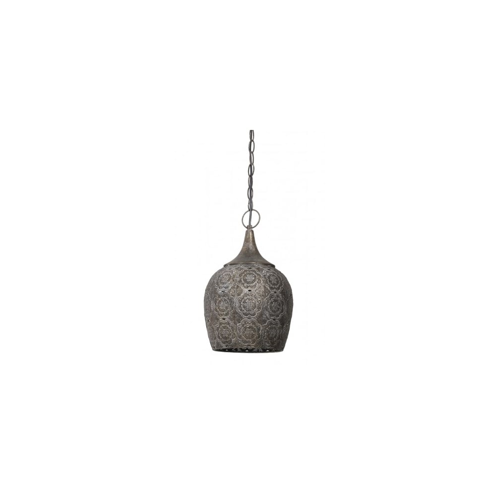 Hanging Pendant Lamp D23.5x39.5cm Kadiri Brown Gold