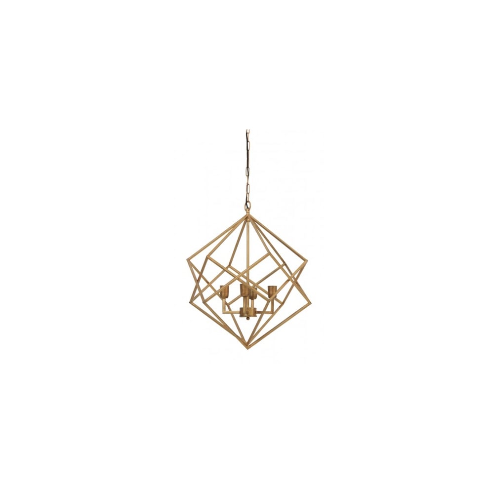 Hanging Lamp 4L 61x68cm Drizella Gold