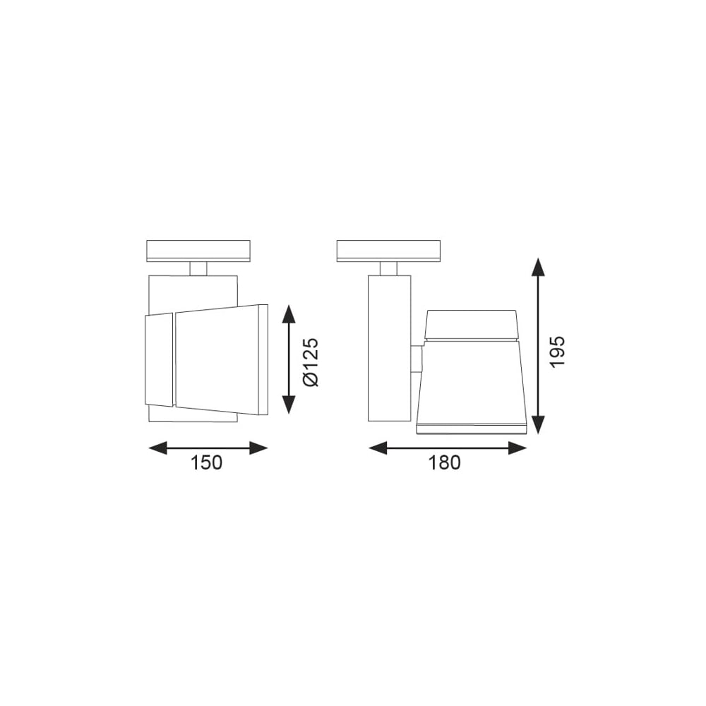 Unity 4 3000K LED Track Spot Black