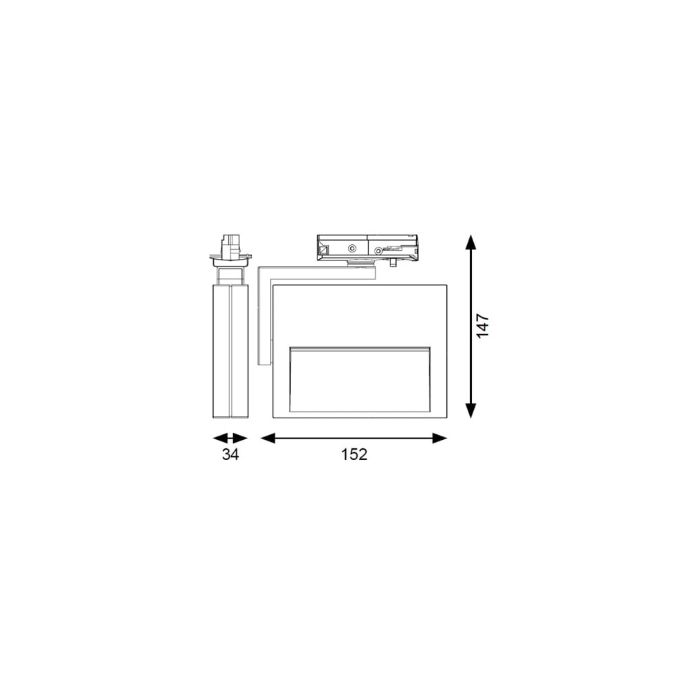 Unity Wallwash 3000K LED Track Spot White